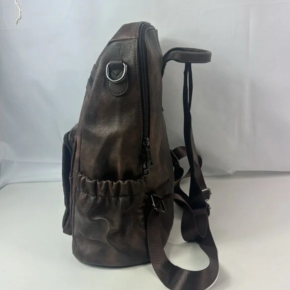 Cluci Travel Fashion Leather Designer Women's Large Backpack - Picture 5 of 16